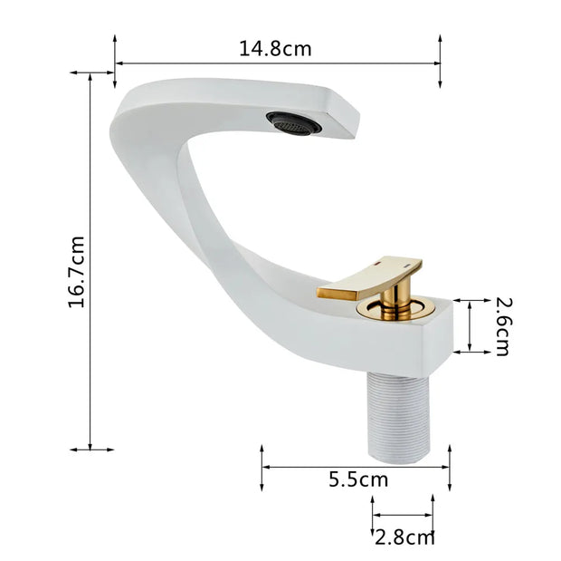 Rose Gold White Bathroom Basin Faucet
