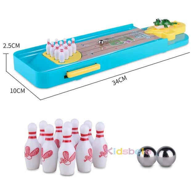 Mini Desktop Bowling Game Toy Funny Indoor Parent-Child Interactive Table Sports Game Toy Bowling