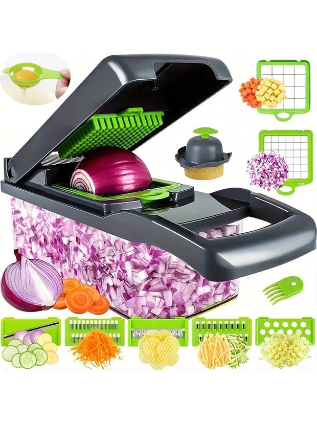 14pcs/16pcs Vegetable Chopper, Multifunctional Fruit Slicer