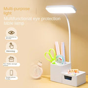 LED Night Table Lamp Gift Pen Holder Eye Care Rechargeable Bedroom Bedside Reading Lamp Storage Drawer Lamp | UMAR KHAN