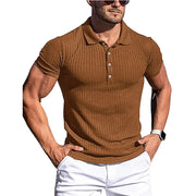 New Summer Polo shirt for Men Solid Elasticity Short Sleeve