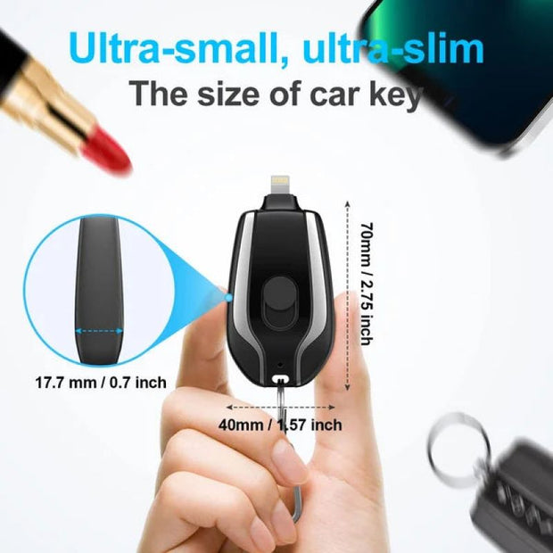 Portable Keychain Charger 1500mAh