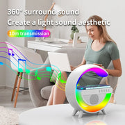 Multifunction RGB Light Wireless Charger Stand USB Bluetooth Speaker For iPhone Xiaomi Samsung Fast Charging Station
