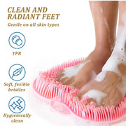 Silicone Rub Back Brush Bathroom Non-slip Wash Foot Pad Massage Shower Mat