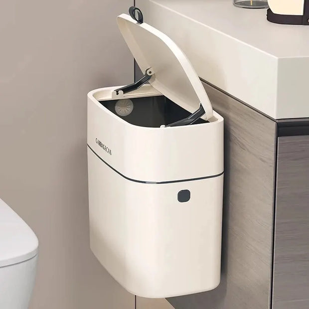 Stylish Hanging Trash Can for Household Kitchen Toilets with Large Capacity,