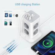 11-in-1 Power Tower with USB-C & Surge Protection Umar Khan €49.67