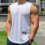 Summer New Trend Men's Pullover Round Neck Mesh Bottom Shirt Sports Fitness | UMAR KHAN