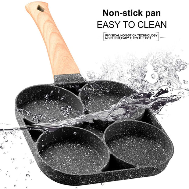 Egg Frying Pan Nonstick Pancake Pans 4-Cups Cookware