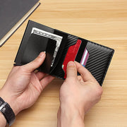 Rfid Aluminum Men Wallet Card Holders Purse Carbon Fiber Men Business purse