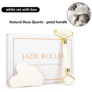 Natural Rose Quartz Jade Roller Gau sha | UMAR KHAN