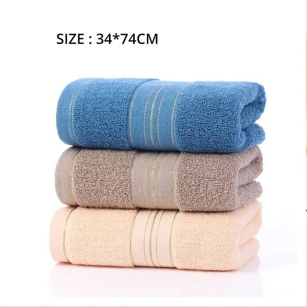 2pcs Thickened Cotton Bath Towel