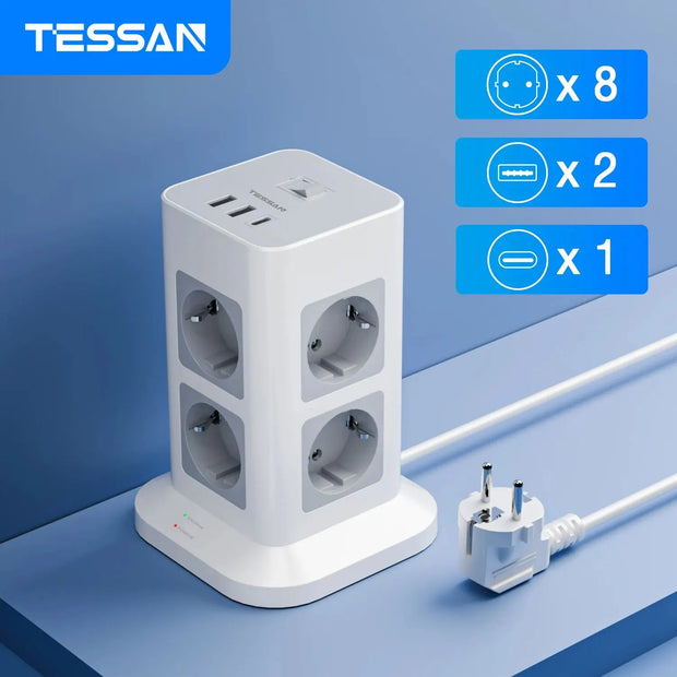 11-in-1 Power Tower with USB-C & Surge Protection Umar Khan €49.67