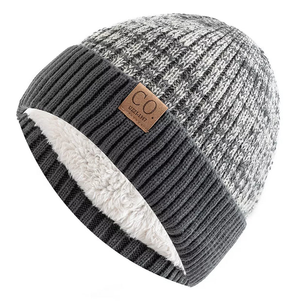 New Unisex Two-Tone Winter Hats women Fashion Warm Casual Winter Hats