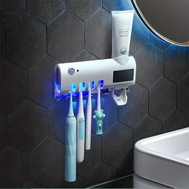 Multifunctional Induction Toothbrush Holder Automatic Toothpaste Squeezing Storage Box