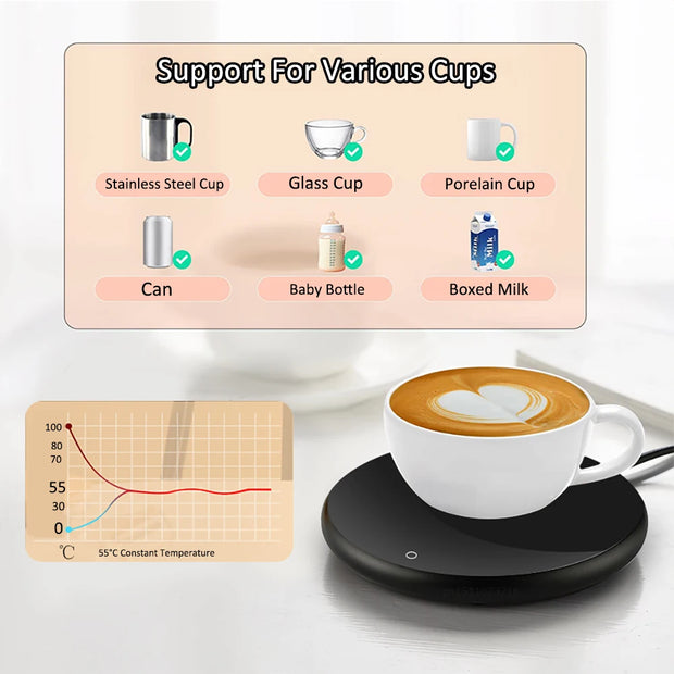 Coffee Cup Heater Mug Warmer USB Heating Pad Milk Tea Water Cup Warmer For Home Office