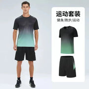 Summer Gym Sports T Shirts and Short For Man Running Gym Outfits
