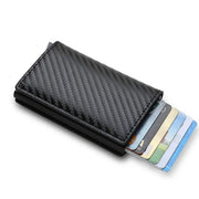 Rfid Aluminum Men Wallet Card Holders Purse Carbon Fiber Men Business purse
