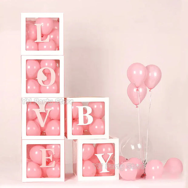 Transparent Balloon Letter Box Baby Shower