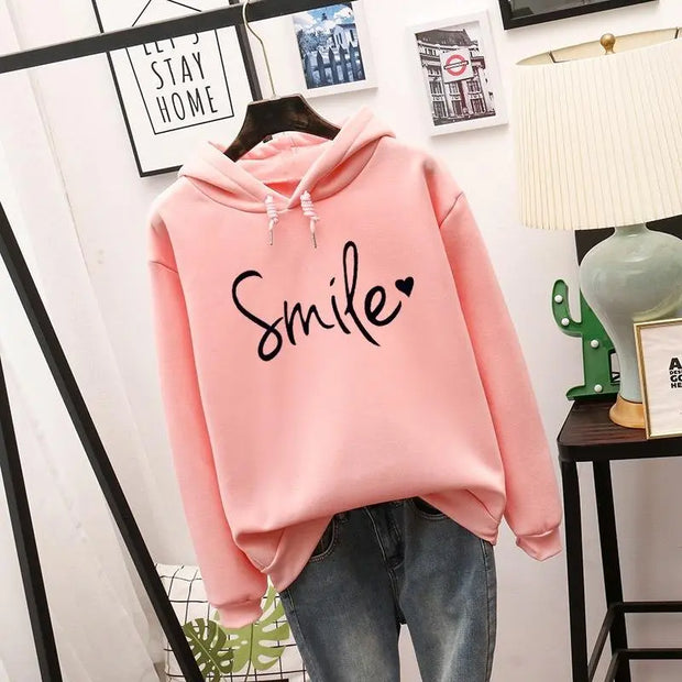 Fashion Trend Pullover Simple Round Neck Shirt Long-sleeved Lettered Loose Sweater for women