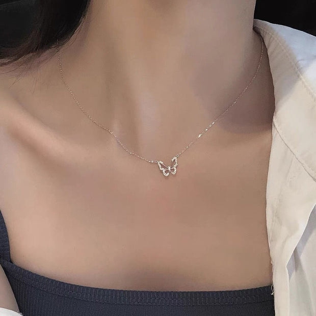 Shiny Butterfly Necklace