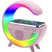 Multifunction RGB Light Wireless Charger Stand USB Bluetooth Speaker For iPhone Xiaomi Samsung Fast Charging Station | UMAR KHAN