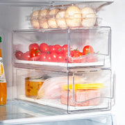 Stackable Refrigerator Organizer Bins, Reusable  Fridge Drawer Organizer in Home Kitchen, Restaurant